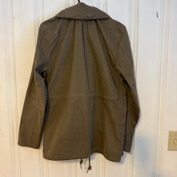 Madewell Field Coat Women's Small Army Green Zip Up Surplus Fall Utility Jacket - Picture 3 of 4